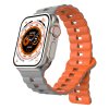 Magnetický silikonový řemínek pro Apple Watch 38/40/41/42(S10)mm (Barva Bílo-Černý)
