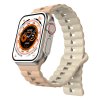 Magnetický silikonový řemínek pro Apple Watch 38/40/41/42(S10)mm (Barva Bílo-Černý)