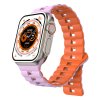Magnetický silikonový řemínek pro Apple Watch 38/40/41/42(S10)mm (Barva Bílo-Černý)