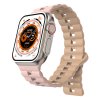 Magnetický silikonový řemínek pro Apple Watch 42/44/45/46/49mm (Barva Bílo-Černý)