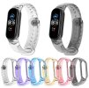 Silikonový průhledný řemínek měnící barvu Mi Band 3/4 (Barevná varianta Fialový)