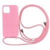 Silikonový kryt se šňůrkou pro iPhone 14 PLUS (Barva Tmavě zelená)
