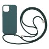 Silikonový kryt se šňůrkou pro iPhone 14 PLUS (Barva Tmavě zelená)