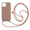 Silikonový kryt se šňůrkou pro iPhone 14 PLUS (Barva Tmavě zelená)