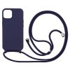 Silikonový kryt se šňůrkou pro iPhone 14 PRO MAX (Barva Tmavě zelená)