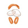 Silikonový průhledný set 3v1 pro Airpods Max (Barva Hvězdně bílá)