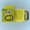 Jednobarevný obal s karabinou pro AirPods 1/2 (Barva Yellow)