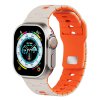 Perforovaný dvojbarevný řemínek pro Apple Watch 38/40/41/42(S10)mm (Barva Khaki-černý)