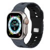 Perforovaný dvojbarevný řemínek pro Apple Watch 38/40/41/42(S10)mm (Barva Khaki-černý)