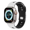 Perforovaný dvojbarevný řemínek pro Apple Watch 38/40/41/42(S10)mm (Barva Khaki-černý)