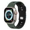 Perforovaný dvojbarevný řemínek pro Apple Watch 42/44/45/46/49mm (Barva Bílo-Černý)