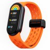 Silikonový řemínek s magnetickým zapínáním Mi band 8/9/10 (Barva náramku Vínová)