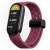 Silikonový řemínek s magnetickým zapínáním Mi band 8/9/10 (Barva náramku Vínová)