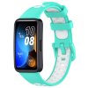 Perforovaný dvojbarevný řemínek Huawei Band 8/9/10 (Barevná varianta Zeleno-bílý)