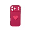 68318 1 silikonovy ruzovy kryt s 3d srdickem pro iphone 17 pro max