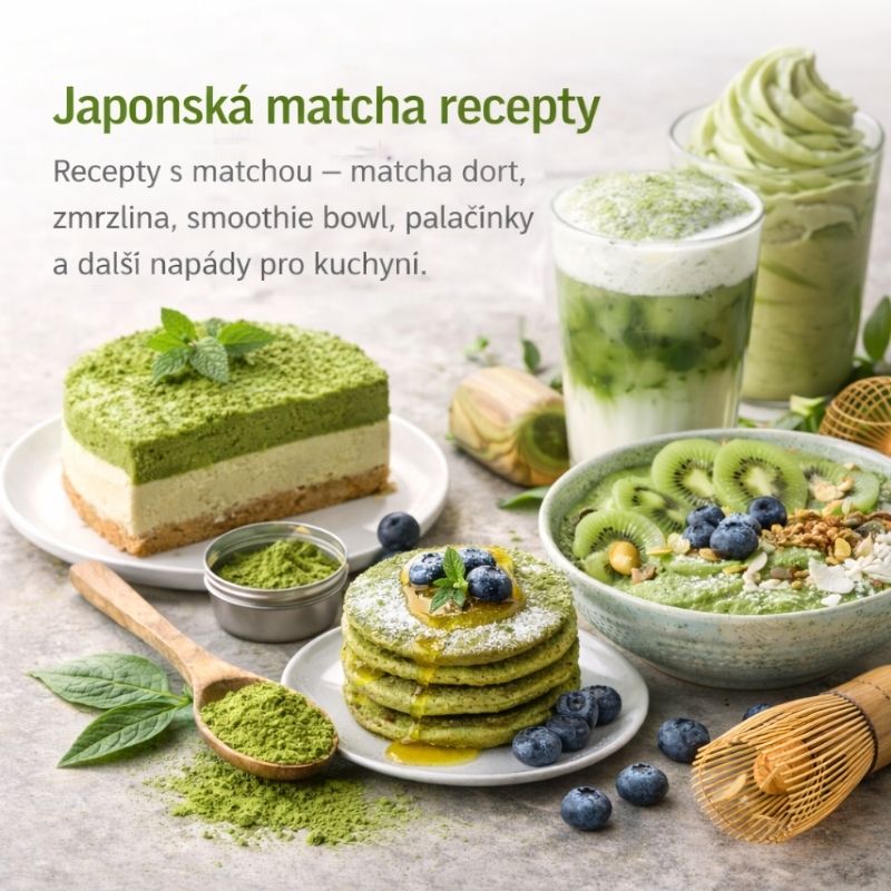 Recepty s japonskou matchou – dezerty a smoothie
