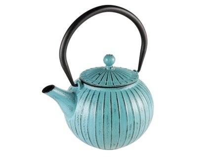 litinova konvice apsara 800ml tyrkysova