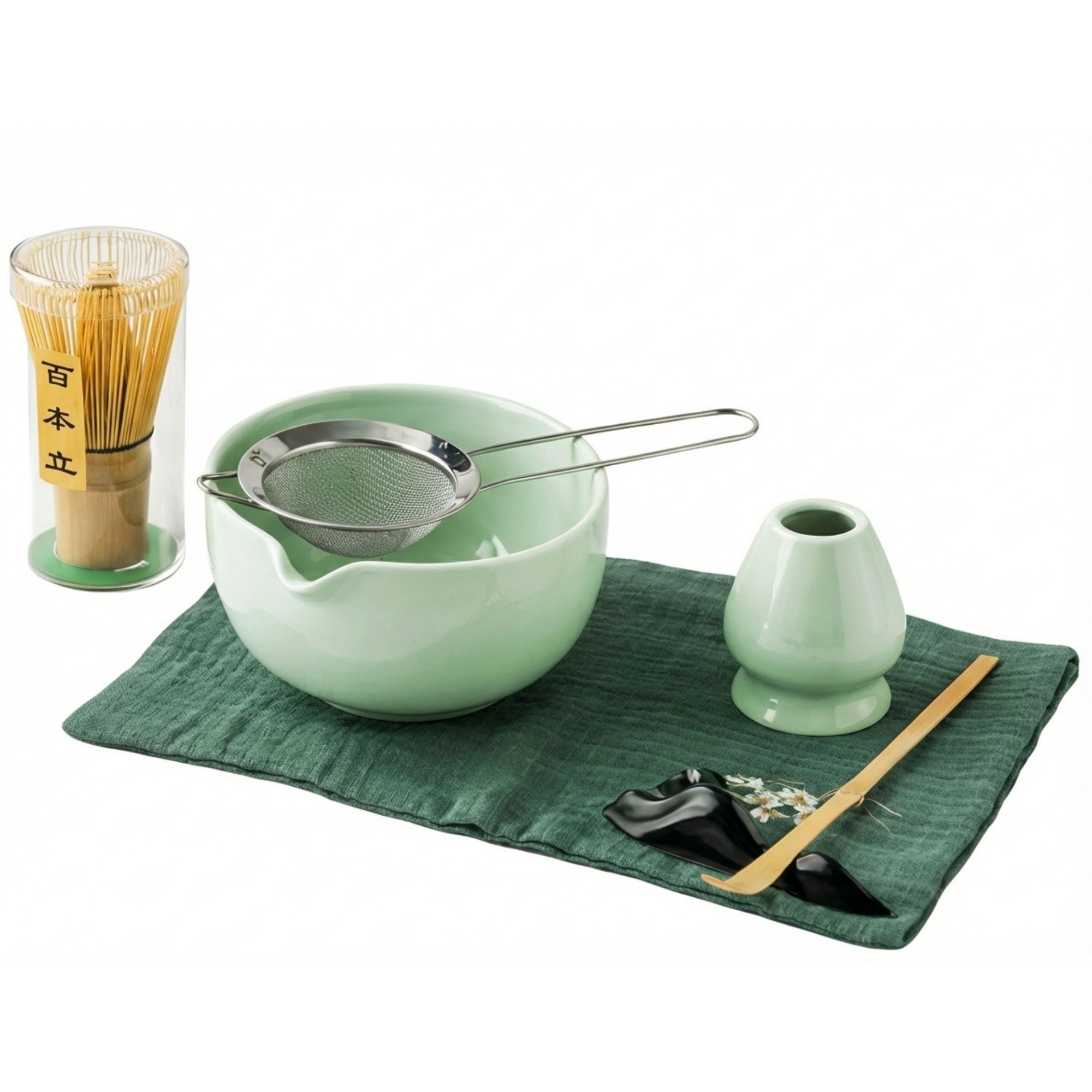 Kompletní matcha set – zelená 7dílná sada – Vyhonky.cz