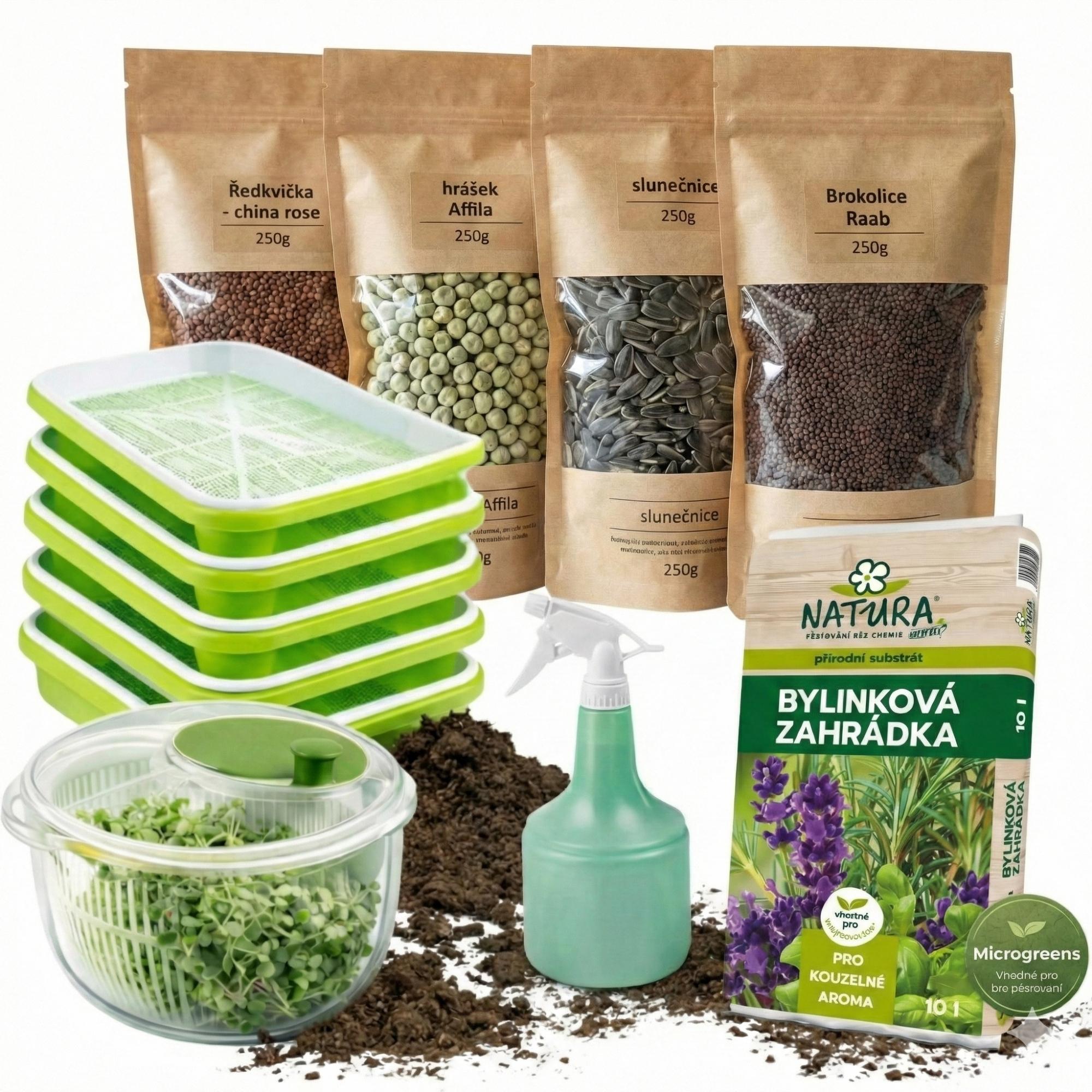 Microgreens MAX — 1 kg semínek + kompletní výbava