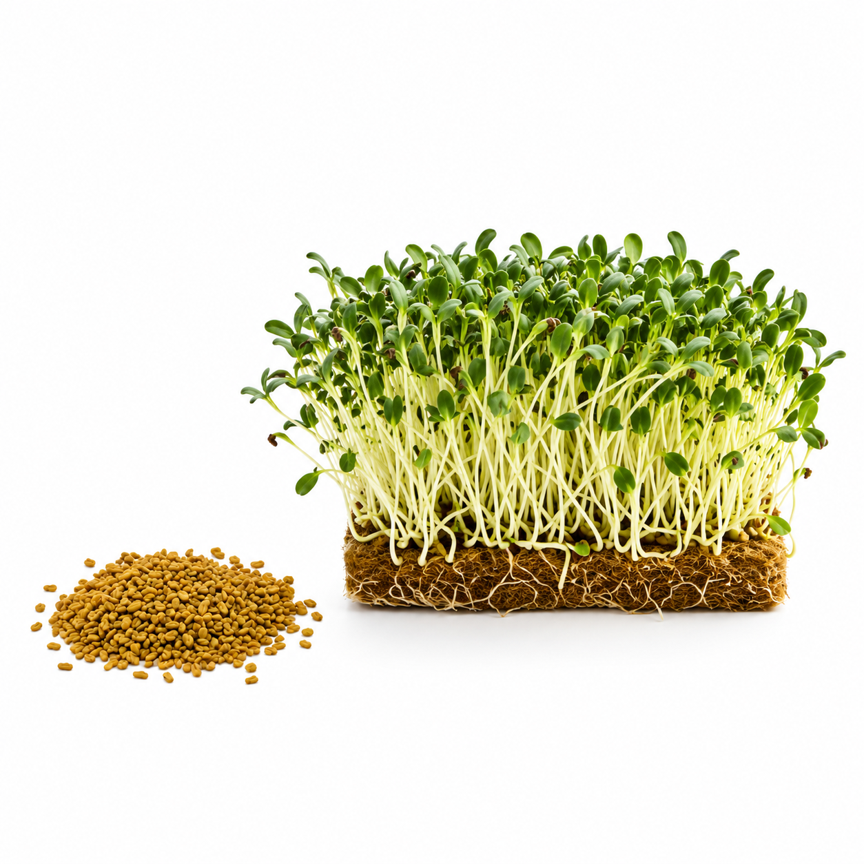 Semínka pískavice řecké seno na klíčky a microgreens