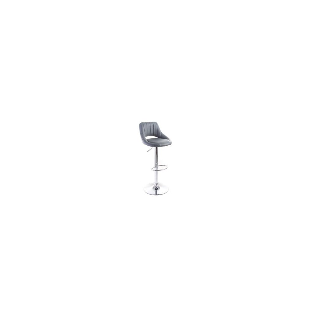 Barová židle Home11 Aletra koženková, prošívaná grey