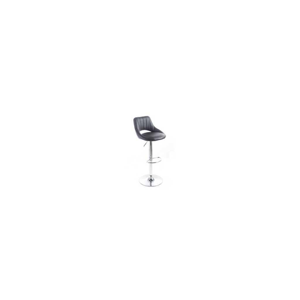 Barová židle Home11 Aletra koženková, prošívaná black