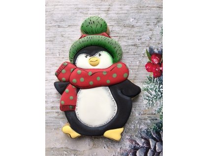 Vykrajovátko tučňák Christmas family #450