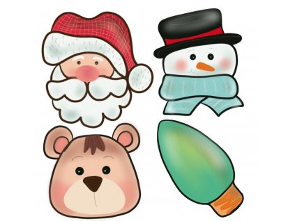 Vykrajovátka pro adventní kalendář se Santou SET #1203