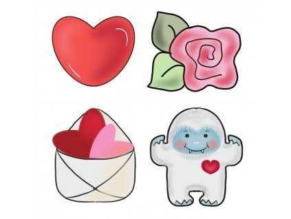 Vykrajovátko pro adventní kalendář s Yettim SET #1776