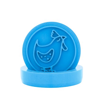 Vykrajovátko s motivem - Slepička (Průměr 6 cm)