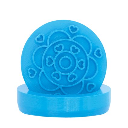 Vykrajovátko s motivem - Ornamenty srdíčka (Průměr 6 cm)