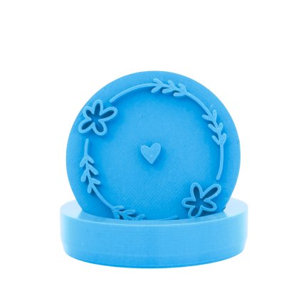 Vykrajovátko s motivem - Kvítí se srdíčkem (Průměr 6 cm)