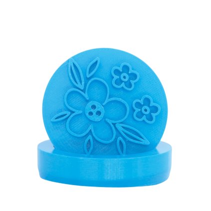 Vykrajovátko s motivem - Květiny s lístky (Průměr 6 cm)