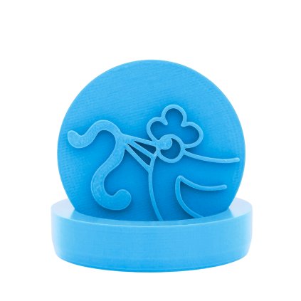 Vykrajovátko s motivem - Slepice s žížalou (Průměr 6 cm)