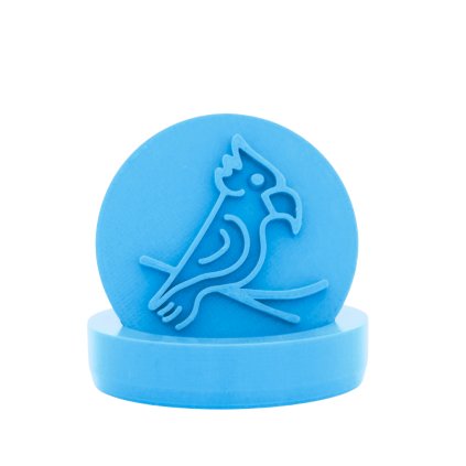 Vykrajovátko s motivem - Papoušek (Průměr 6 cm)