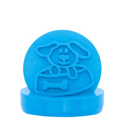 Vykrajovátko s motivem - Pejsek s miskou (Průměr 6 cm)