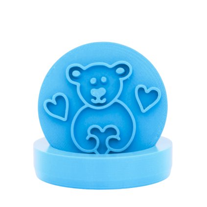 Vykrajovátko s motivem - Srdíčkový méďa (Průměr 6 cm)