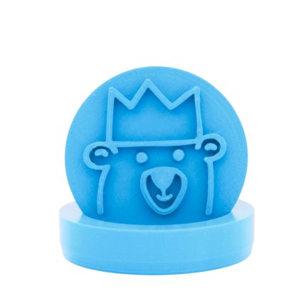 Vykrajovátko s motivem - Medvěd s korunou (Průměr 6 cm)