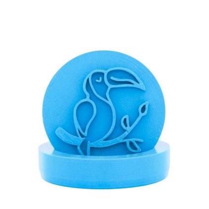 Vykrajovátko s motivem - Tukan na větvi (Průměr 6 cm)