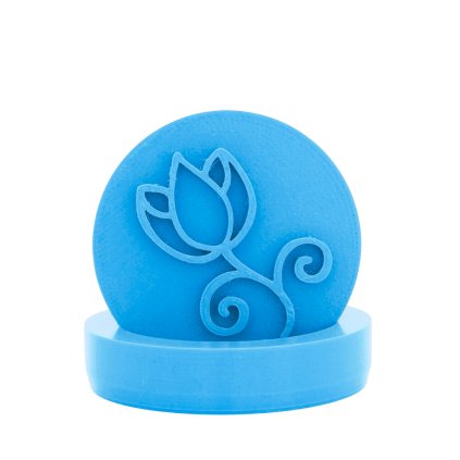 Vykrajovátko s motivem - Květina - tulipán (Průměr 6 cm)