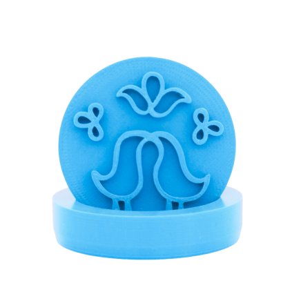 Vykrajovátko s motivem - Folklor - ptáčci (Průměr 6 cm)