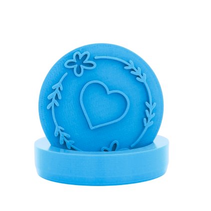 Vykrajovátko s motivem -Srdíčko s vykrojením - kvítka (Průměr 6 cm)