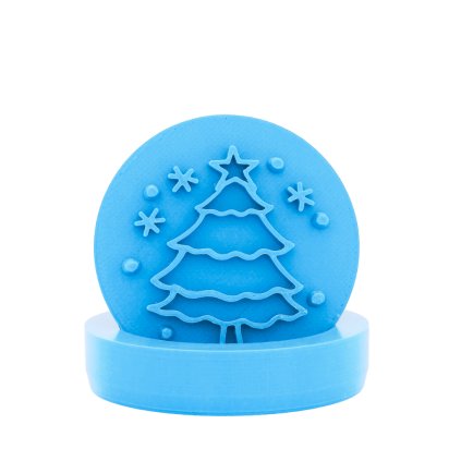 Vykrajovátko s motivem - Stromeček s vločkami (Průměr 6 cm)