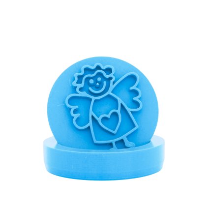 Vykrajovátko s motivem - Kudrnatý andílek (Průměr 6 cm)