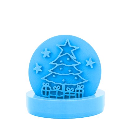 Vykrajovátko s motivem - Stromeček s dárky (Průměr 6 cm)