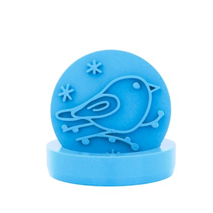 Vykrajovátko s motivem - Zimní ptáček (Průměr 6 cm)