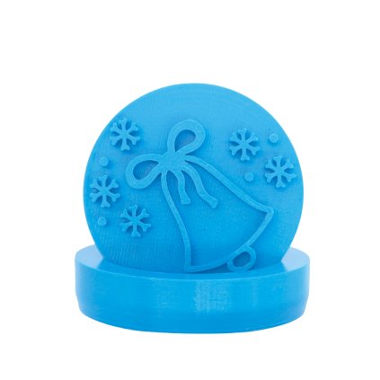 Vykrajovátko s motivem - Zvonek s vločkami (Průměr 6 cm)