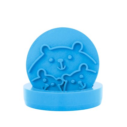 Vykrajovátko s motivem - Medvědí rodinka (Průměr 6 cm)