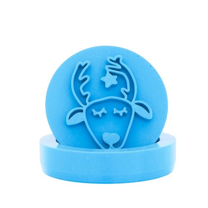 Vykrajovátko s motivem - Jelínek s hvězdičkami (Průměr 6 cm)