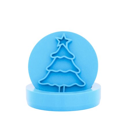 Vykrajovátko s motivem - Stromek s hvězdou (Průměr 6 cm)